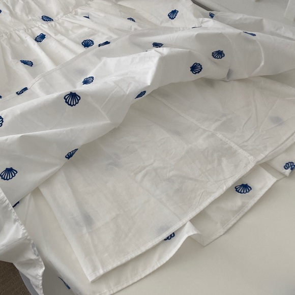 EN SAISON Alani Midi Skirt White Sea Shell Embroidered Tiered Midi Skirt Size M - Picture 8 of 10